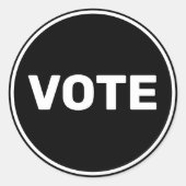 Schwarz-Weiß-Abstimmung Runder Aufkleber (Vorderseite)