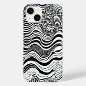 Schwarz-Weiß-Abstract-Design Case-Mate iPhone Hülle (Rückseite)