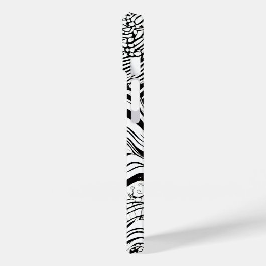 Schwarz-Weiß-Abstract-Design Case-Mate iPhone Hülle (Rückseite / Links)