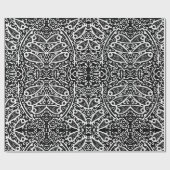 Schwarz-Weiß-Abstract-Design Geschenkpapier (Flach)
