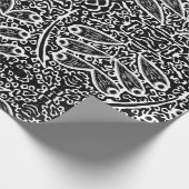 Schwarz-Weiß-Abstract-Design Geschenkpapier (Ecke)