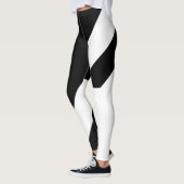 Schwarz-Weiß-Abstract-Design Leggings (Links)