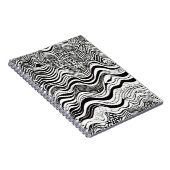 Schwarz-Weiß-Abstract-Design Notizblock (Rechte Seite)