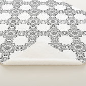 Schwarz-Weiß-Abstract-Design Sherpadecke (3/4)