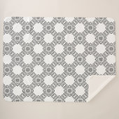 Schwarz-Weiß-Abstract-Design Sherpadecke (Vorderseite (Horizontal))