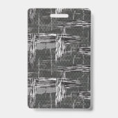 Schwarz-Weiß-Abstract-Kunst Innenraumdesign-Textur Ausweis (Rückseite)