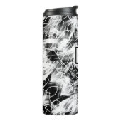 Schwarz-Weiß-Abstract Thermosbecher (Nach links gedreht)