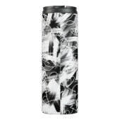 Schwarz-Weiß-Abstract Thermosbecher (Rückseite)