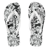 Schwarz-Weiß-Abstrakt Badesandalen (Fußbett)