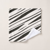 Schwarz-Weiß-abstrakt Badhandtuch Set (Waschlappen)