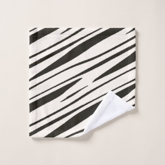 Schwarz-Weiß-abstrakt Badhandtuch Set (Waschlappen)