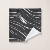 Schwarz-Weiß-abstrakt Badhandtuch Set (Waschlappen)