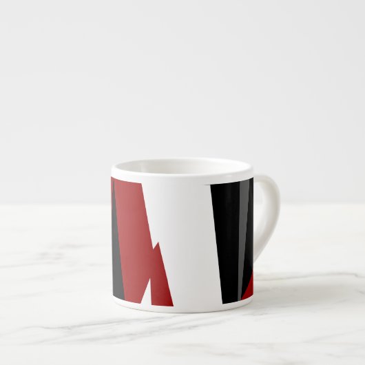 Schwarz-Weiß-abstrakt Espressotasse (Vorderseite Rechts)