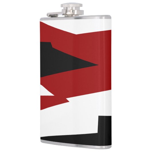 Schwarz-Weiß-abstrakt Flachmann (Links)