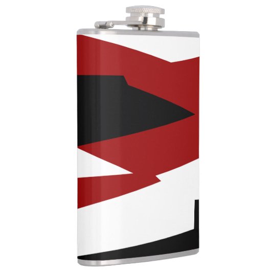 Schwarz-Weiß-abstrakt Flachmann (Rechts)