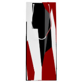 Schwarz-Weiß-abstrakt Geschenktüte Für Weinflaschen (Rückseite)