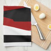 Schwarz-Weiß-abstrakt Geschirrtuch (Viertel Falte)