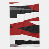 Schwarz-Weiß-abstrakt Geschirrtuch (Vertikal)