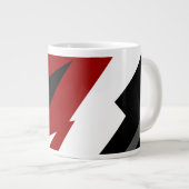 Schwarz-Weiß-abstrakt Jumbo-Tasse (Vorderseite Rechts)