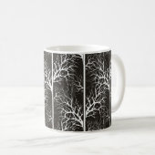 Schwarz-weiß abstrakt kaffeetasse (VorderseiteRechts)
