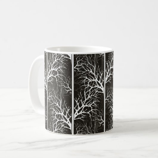 Schwarz-weiß abstrakt kaffeetasse (Vorderseite Links)