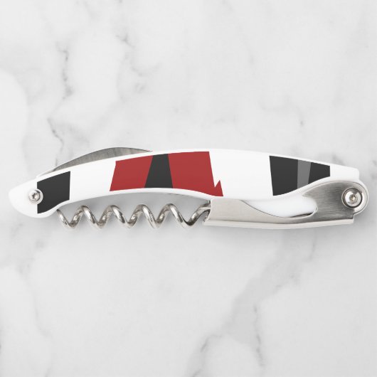 Schwarz-Weiß-abstrakt Kellnermesser (Rückseite)