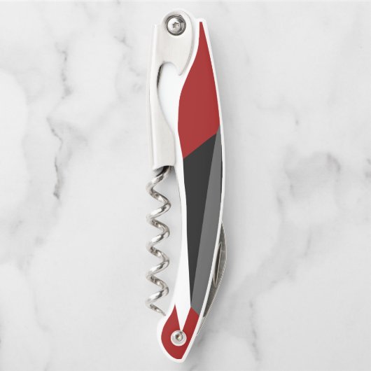 Schwarz-Weiß-abstrakt Kellnermesser (Vorderseite)