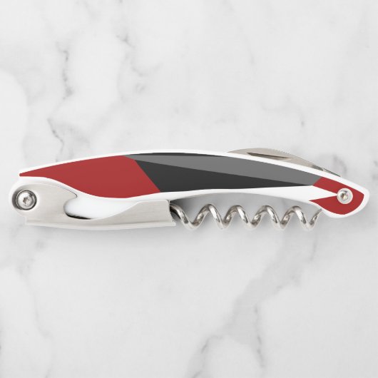 Schwarz-Weiß-abstrakt Kellnermesser (Vorderseite)