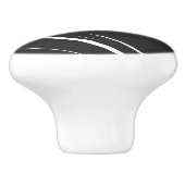 Schwarz-Weiß-abstrakt Keramikknauf (Seitenansicht)