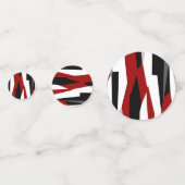 Schwarz-Weiß-abstrakt Konfetti (Vorderseiten)