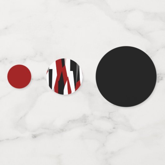 Schwarz-Weiß-abstrakt Konfetti (Rückseiten)