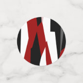 Schwarz-Weiß-abstrakt Konfetti (Klein Vorderseite)