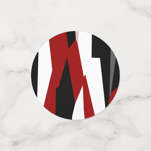 Schwarz-Weiß-abstrakt Konfetti (Klein Vorderseite)