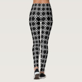 Schwarz-Weiß-Abstrakt Leggings (Rückseite)