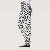 Schwarz-weiß abstrakt leggings (Links)