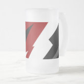 Schwarz-Weiß-abstrakt Mattglas Bierglas (VorderseiteRechts)