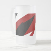 Schwarz-Weiß-abstrakt Mattglas Bierglas (Vorderseite Links)
