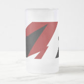 Schwarz-Weiß-abstrakt Mattglas Bierglas (Mittel)