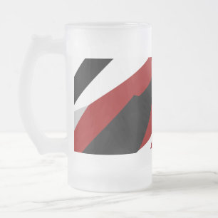 Schwarz-Weiß-abstrakt Mattglas Bierglas