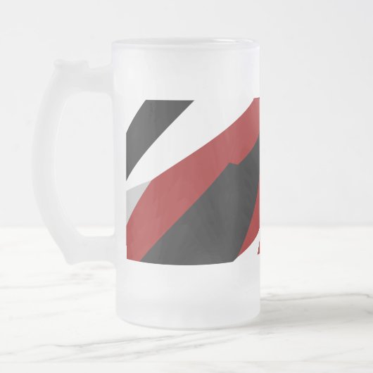 Schwarz-Weiß-abstrakt Mattglas Bierglas (Links)