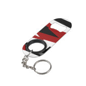 Schwarz-Weiß-abstrakt Mini Flaschenöffner (Rückseite Schrägansicht)