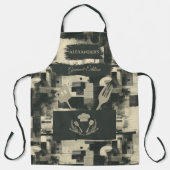 Schwarz/Weiß Abstrakt - Moderne einfarbige Küche Schürze (Vorderseite)