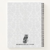 Schwarz-Weiß-Abstrakt-Owl-Notebook Notizblock (Rückseite)