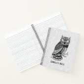 Schwarz-Weiß-Abstrakt-Owl-Notebook Notizblock (Innenseite)