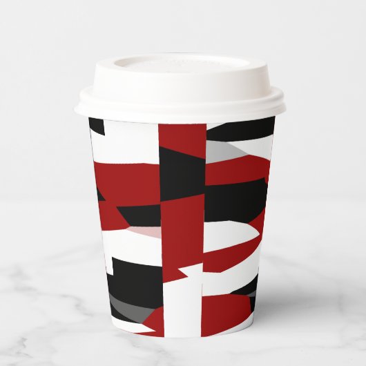 Schwarz-Weiß-abstrakt Pappbecher (Links)