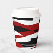 Schwarz-Weiß-abstrakt Pappbecher (Vorderseite)