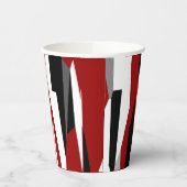 Schwarz-Weiß-abstrakt Pappbecher (Links)