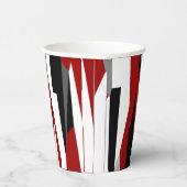 Schwarz-Weiß-abstrakt Pappbecher (Rechts)