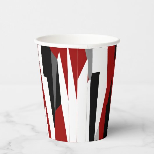 Schwarz-Weiß-abstrakt Pappbecher (Rechts)