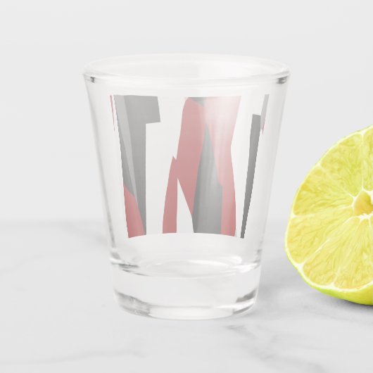 Schwarz-Weiß-abstrakt Schnapsglas (Rückseite)